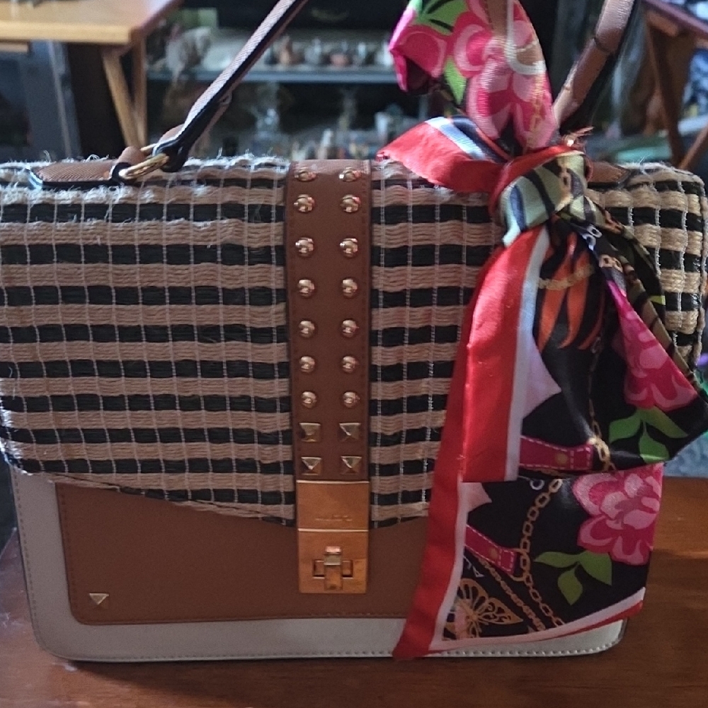 Aldo Multicolor Striped Shoulder Bag